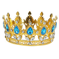Top-Angebot: Barocke Runde Kleine Strass-Tiara Krone – Neuheit für Kuchendekoration, Tortenaccessoires und Partyzubehör