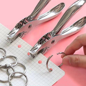Metal Stationery Round Hole Diameter 3mm 6mm <strong>Hand</strong>-held Punching Pliers Can <strong>Punch</strong> 8 Sheets of A4 Paper Single Hole <strong>Tool</strong> - Product Image 6