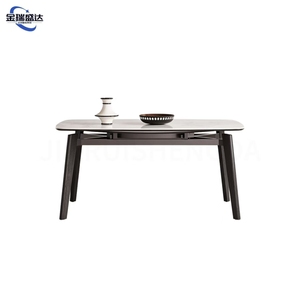 Mesa de Comedor de Madera Maciza Estilo Nórdico Jin Rui Sheng Da, Extensible, Plegable, con Tapa Ovalada de Cuarcita, Estilo Moderno y Lujoso para el Hogar - Product Image 2