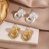 Valentijnscadeau voor vriendin: modieuze sieraden, 18k verguld messing, waterdicht, vintage, bolle hartvormige oorringen