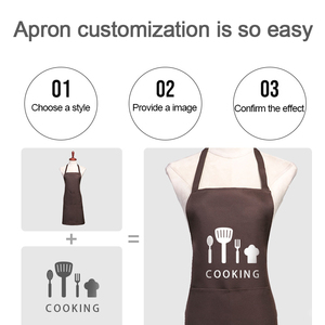 Delantal de Cocina Rosa con Logotipo Personalizado, Delantal sin Mangas, Impermeable, de Algodón Reutilizable para Limpieza, para Niños, Camareros, Salón de Belleza, Cocina - Product Image 3