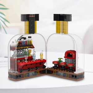 270 Piezas MOC4107 Serie Ciudad, Bloques de Construcción de Bares, Modelos de Botellas Abribles Creativos, Decoración DIY, Ensamblaje de Plástico ABS, Fantasía - Product Image 2
