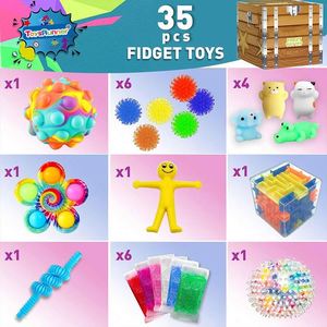 Juguetes Sensoriales de Silicona y Plástico a Prueba de Agua para Viajes de Verano, 35 Piezas, Tubos de Crochet, Juguetes de Playa, Novedad, Juego de Burbujas Pop para Niños - Product Image 2