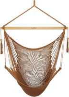 Chaise hamac avec barre de maintien, chaise balançoire caribéenne, capacité de charge de 300 lb, chaise suspendue en corde pour extérieur, intérieur, jardin, cour
