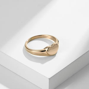 Heart-Shaped Titanium Steel <b>Ring</b> For Women Gold Rose Gold Steel Color Gift Jewelry K-R557 - Product Image 3