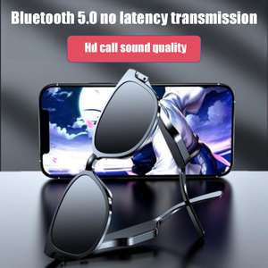 אוזניות אלחוטיות חדשות בסגנון משקפי שמש עם בלוטות' 5.0, משקפי שמש חכמות, משקפי שמש יוקרתיים. - Product Image 5