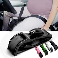 Accessoire de Conduite Confortable Anti-Crampes pour Femmes Enceintes, Ceinture de Sécurité de Voiture Réglable en Nylon avec Soutien Abdominal - Noir