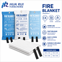 Couverture anti-feu à tirage rapide pour la maison et la cuisine, en fibre de verre, résistante à la chaleur, couverture de sécurité pour distribution en gros