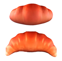 Croissant gonflable publicitaire réaliste, pleine couleur, durable, imperméable, résistant au soleil, taille personnalisable pour événement
