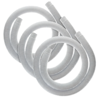 Ersatzschlauch für Aufstellpools, 1,25 Zoll Durchmesser x 59 Zoll lang, flexibel, 3er-Pack, weiße PE-Schläuche, kompatibel mit Intex 607/637 Pumpen