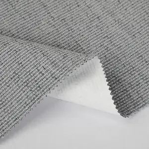 Wholesale 3-Pass 100% Blackout Coated Linen Look Curtain Fabric For Elegant And Complete Blackout Solution