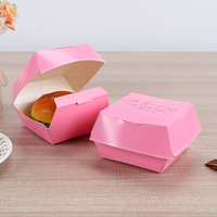Boîte d'emballage personnalisée pour frites et hamburgers en papier kraft biodégradable de qualité supérieure, gaufrée, jetable, pour usage alimentaire en restaurant