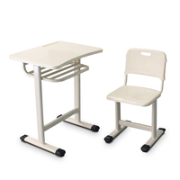 Ensemble table et chaise d'écolier moderne à prix abordable pour étudiant, mobilier de classe primaire junior, en métal, pour la maison et le bureau