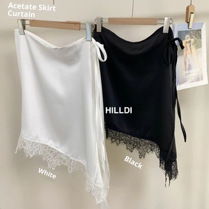 <span class=keywords><strong>Mini</strong></span>-<span class=keywords><strong>jupe</strong></span> d'<span class=keywords><strong>été</strong></span> haut de gamme en dentelle, style français, taille haute, anti-plis, design asymétrique, luxe léger - Product Image 1