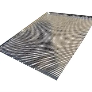 Professional Manufacture Custom Size Small Stainless Steel / Aluminum Perforated Metal Mesh Tray For Drying Baking Rack Trolley