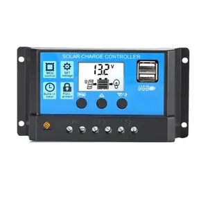 Smart 10A 20a 30A 50A PWM Regulator isi daya matahari 12V 24V layar LCD otomatis dengan beban kontrol waktu ganda mudah dioperasikan