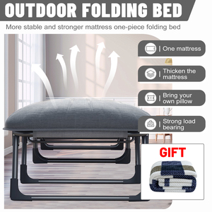 Mới Nâng Cấp Phong Cách Mềm Mại Nệm Khuyến Mãi Kim Loại Khung Duy Nhất Gấp Giường Cửa Giải Trí Gấp Giường - Product Image 5