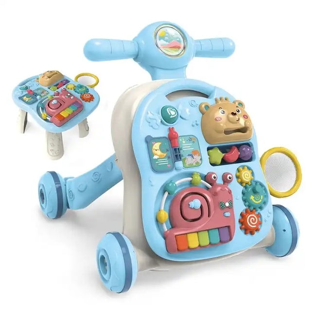 Baby Walker Adjustable 3 in 1 Kids Toddler Activity Learning Walker for Baby Girl Boy