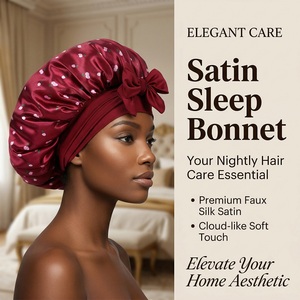 <span class=keywords><strong>Bonnet</strong></span> de nuit <span class=keywords><strong>en</strong></span> <span class=keywords><strong>satin</strong></span> double couche tie-dye pour femme, doux et réversible, avec lien, collection 2026 - Product Image 3