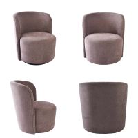 Fauteuil moderne CARLFORD pour salon, chaise d'appoint avec base en métal noir, fauteuils de salon