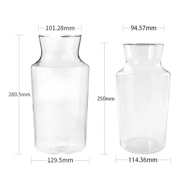 Factory supplies glass Water Jugs For Cold Brew Cooking Glass Coffee Carafe juice pitcher Customizable Glass Carafe Beverage jug