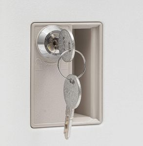Casier minimaliste en plastique blanc avec serrure pour usage scolaire - Product Image 3