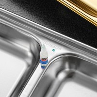 Plat carré multi-compartiments en acier inoxydable 304, style coréen moderne et minimaliste, pour sauces barbecue, design épaissi ; Plat