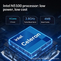 Mini Ordenador Core N5100, Host 5095 Transfronterizo NUC, RAM DDR4, Bajo Consumo de Energía, Portátil para el Hogar y la Oficina, Red 4K, Negocios