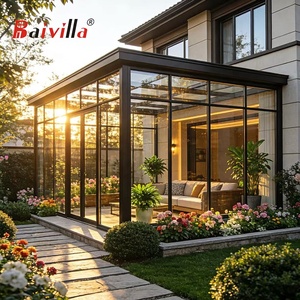 Solárium de Estilo Moderno, Invernadero de Aluminio con Ventana de Techo, Invernadero con Techo de Vidrio Templado - Product Image 4