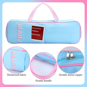 Modern <b>Plush</b> Mahjong Storage Bag Portable Travel Multi-functional Toiletries Cosmetic <b>Large</b> Capacity Unisex Handbag - Product Image 5