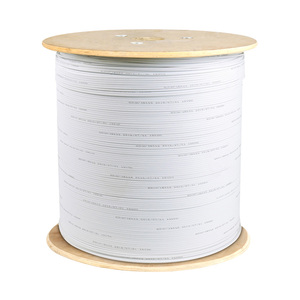 Cavo Piatto in Fibra Ottica FTTH per Interni, 4 Fibre, 2F G652D G657A1, 1KM, Guaina LSZH, Filo Portante in Acciaio Zincato - Product Image 5