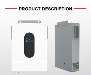 เครื่องแปลงพลังงานแสงอาทิตย์แบบไฮบริดคลื่นไซน์บริสุทธิ์ 48V 8Kw 11Kw 12Kw สำหรับระบบออฟกริด พร้อมระบบควบคุมการชาร์จแบบคู่ MPPT กำลังไฟ 220V โซลาร์ไฮบริด SMP ไฮบริดโซลาร์อินเวอร์เตอร์ - Product Image 3