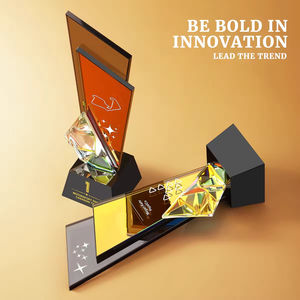 Trofeo HBL Creative de Cristal K9 Grabado con Iluminación Arcoíris, Modelo Champion <span class=keywords><strong>Icepeak</strong></span>, para Recuerdo Empresarial - Product Image 4