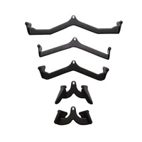 FDFIT - Juego de accesorios de gimnasio con mango de acero para polea alta, cable cruzado y remo, recubierto de PU, comercial, unisex