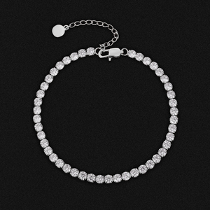 KRKC nuovo Design Bling moda moda femminile gioielli per il piede in <span class=keywords><strong>argento</strong></span> CZ braccialetto alla caviglia Charm diamante catena Tennis <span class=keywords><strong>cavigliera</strong></span> per le donne - Product Image 4