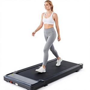 コンパクトなスチール製折りたたみ式トレッドミル 静音 デスク下ウォーキングパッド ポータブルデザイン 自宅 オフィス ワークアウト 簡単収納 - Product Image 1