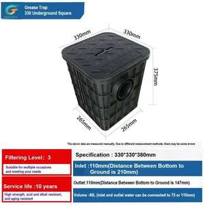 Trampa de grasa para exteriores de plástico duradero y estético para áreas públicas Interceptor de separación de aceite y agua de gran cantidad - Product Image 6