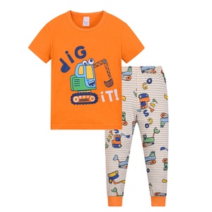 All'ingrosso 2 pezzi pantaloni a maniche corte <span class=keywords><strong>pigiama</strong></span> per bambini set ragazzo e ragazza cotone bambini pigiameria estate - Product Image 3