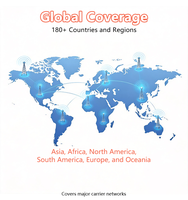 Tarjeta SIM IoT Global de Baja Latencia para Radio POC, Intercomunicador 4G LTE, Multired, 680+ Operadores, 180+ Países