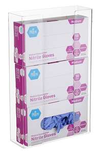 Montaggio a parete Trasparente 3 Guanto Box Holder Ospedale Esame Guanti Dispenser guanto di lattice supporto acrilico - Product Image 6