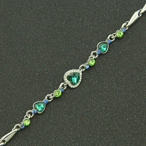 New Heart of the Ocean <b>Love</b> Heart Colored Rhinestone Ladies Girlfriend <b>Bracelet</b> - Product Image 3