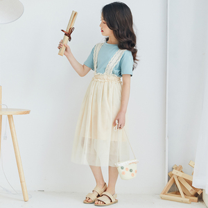 ชุดเดรสลำลองสีขาวยาวประดับระบายสำหรับเด็กผู้หญิง ขายส่ง รับสมัครตัวแทนจำหน่าย - Product Image 4