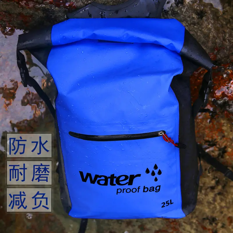 Water Proof Recycled Dry Bag 500D Tarpaulin PVC Outdoor Black Camping Waterproof Bag Backpack