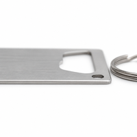 Décapsuleur de bouteille rectangulaire en alliage de zinc personnalisé, directement de l'usine, porte-clés décapsuleur de portefeuille, logo personnalisé gravé au laser