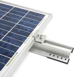 中端夹具屋顶安装光伏模块固定太阳能支架太阳能电池板安装系统套件多尺寸导轨太阳能 - Product Image 1