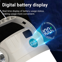 Lámpara LED de Energía Solar con Pantalla LCD Digital, ABS IP44, Recargable, para Exteriores, Camping y Puestos de Mercado Nocturno