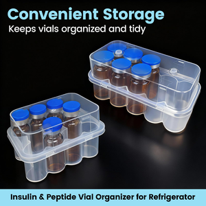 Wholesale STELLAR PATH Transparent Rectangle PP <b>Plastic</b> <b>Boxes</b> Vaccine Bottle Storage 10ml 7ml 5ml 3ml Vial Holder Case Peptide - Product Image 3