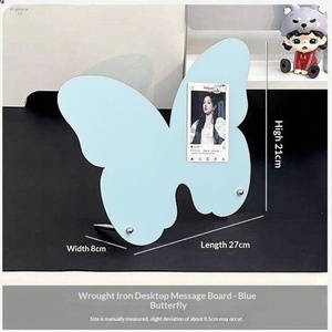 Tableau d'affichage mural en feutre 3D auto-adhésif motif papillon, 2 pièces, 40x30 cm, avec épingles, pour la maison, l'école et le bureau - Product Image 2