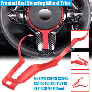 Moldura para Volante Audew, <span class=keywords><strong>Rojo</strong></span> Esmerilado, ABS, para <span class=keywords><strong>BMW</strong></span> F20/F22/F21/F30/F32/F33/F36/F06/F12/F13/X5/F15/<span class=keywords><strong>X6</strong></span>/F16/M-Sport, <span class=keywords><strong>Interior</strong></span> - Product Image 2