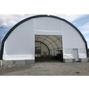 Tente de stockage industrielle préfabriquée en tissu PVC ignifuge à double treillis, vente en gros d'usine - Product Image 2